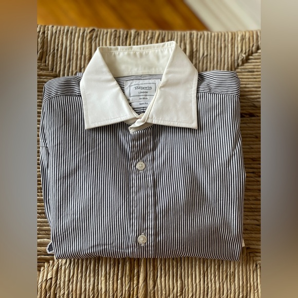 Black and White T.M. Lewin Dress Shirt - Picture 4 of 4